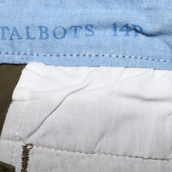 Talbots army green weekend chino pants size 14 Petite - Picture 5 of 7
